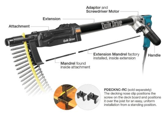 QUICKDRIVE PRO-300 Complete System - 515mm Extension - Makita Screw Gun & Adapter
